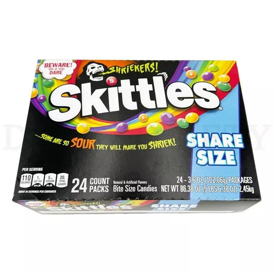 SKITTLES SHRIEKERS KING SIZE (Pack of 24)