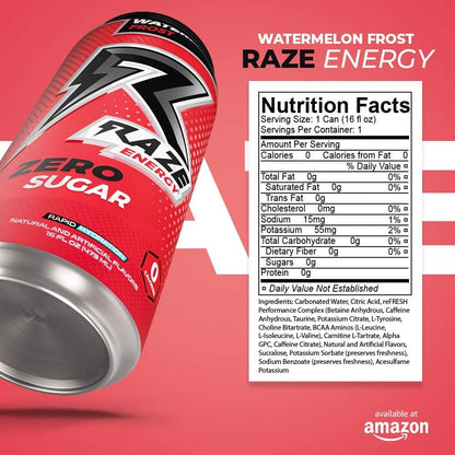 RAZE ENERGY 12/16oz - WATERMELON FROST