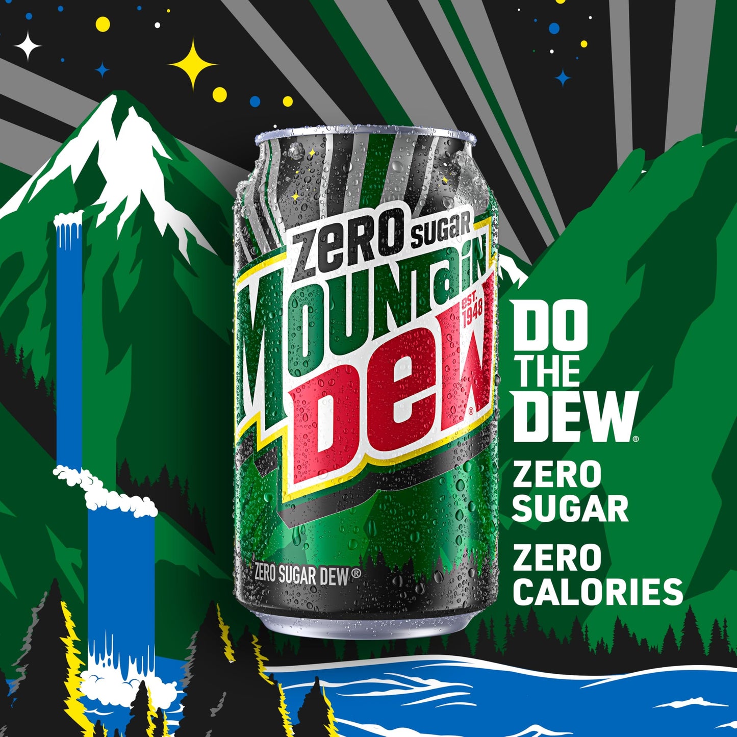 Mountain Dew Zero Sugar Soda, 12oz Cans (12 Pack)