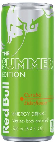 Red Bull Summer Edition Curuba Elderflower Energy Drink, 8.4 Fl Oz, 4 Cans