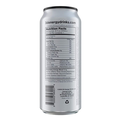 3D Energy Drink Chrome 16 oz (Pack of 12)