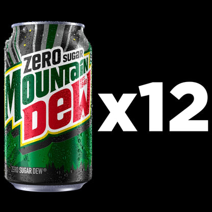 Mountain Dew Zero Sugar Soda, 12oz Cans (12 Pack)