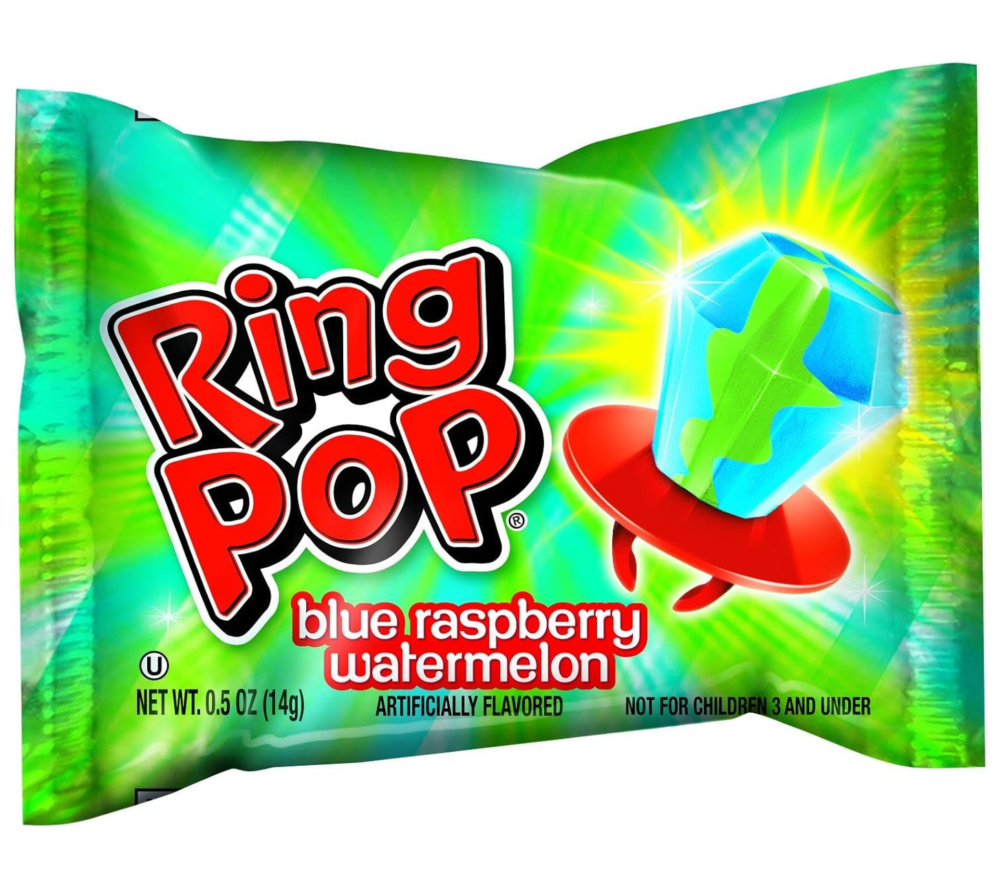 Bazooka Twisted Ring Pop, 0.50 Ounce - 24 Count (Pack of 1)