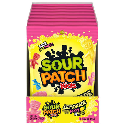 SOUR PATCH KIDS Lemonade Fest Soft & Chewy Candy,8.02 oz (Pack of 8)