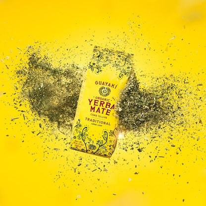 Guayakí Yerba Mate, Organic Traditional Unsweetened Loose Leaf, Perfect Hot Drink for Cold Weather, 16 Oz (Pack of 2), 40mg Natural Caffeine, Unsmoked, Smooth Energy & Focus