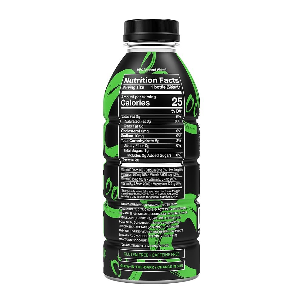 Prime Hydration Sports Drink by Logan Paul & KSI Glowberry - 12 x 500ml Pack