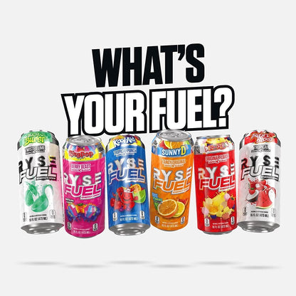 RYSE Fuel Energy Drink | On The Go Energy | 0 Sugars | 0 Calories | Vegan | 200mg Caffeine | 12 Pack (Variety Pack)