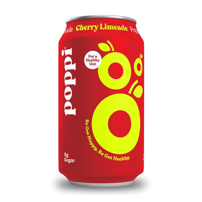 Poppi Cherry Limeade Prebiotic Soda 4pk, 12 FZ