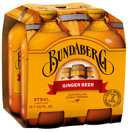 Bundaberg Ginger Beer, 12.7 Fl Oz (pack of 4)