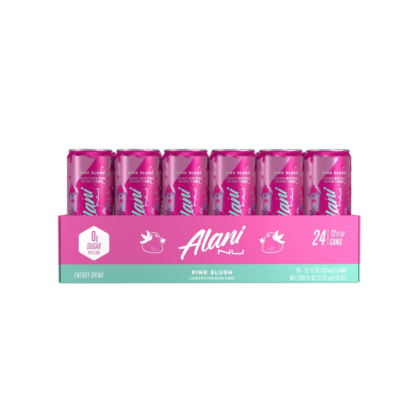 NEW Alani Nu Pink Slush Sugar-Free Energy Drink, 12oz cans 24-pack Multi-pack (24 Cans)