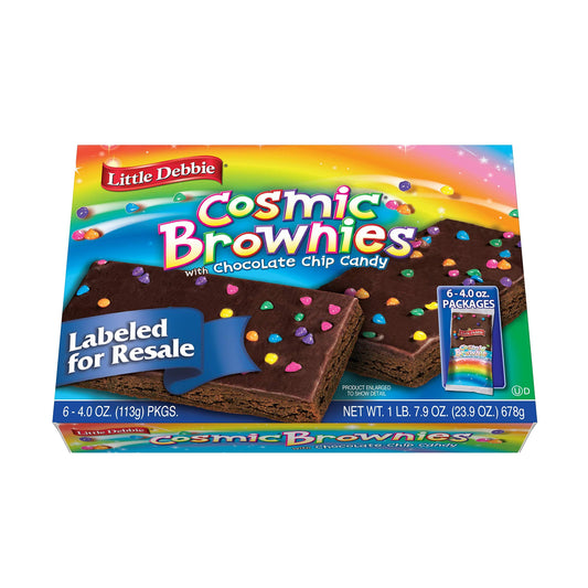 Little Debbie Cosmic Brownie Single-Serve Caddie, Chocolate, 4 Ounce (Pack of 6)