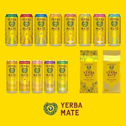 Guayakí Yerba Mate, Organic Traditional Unsweetened Loose Leaf, Perfect Hot Drink for Cold Weather, 16 Oz (Pack of 2), 40mg Natural Caffeine, Unsmoked, Smooth Energy & Focus
