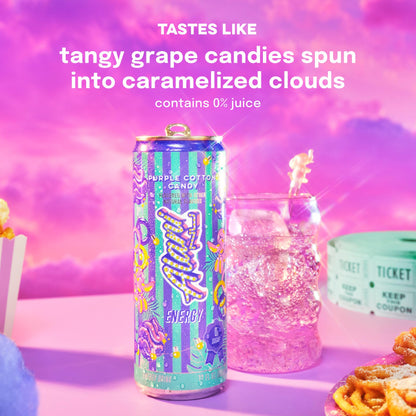 Alani Nu Purple Cotton Candy Sugar Free Energy Drink (Pack of 12)