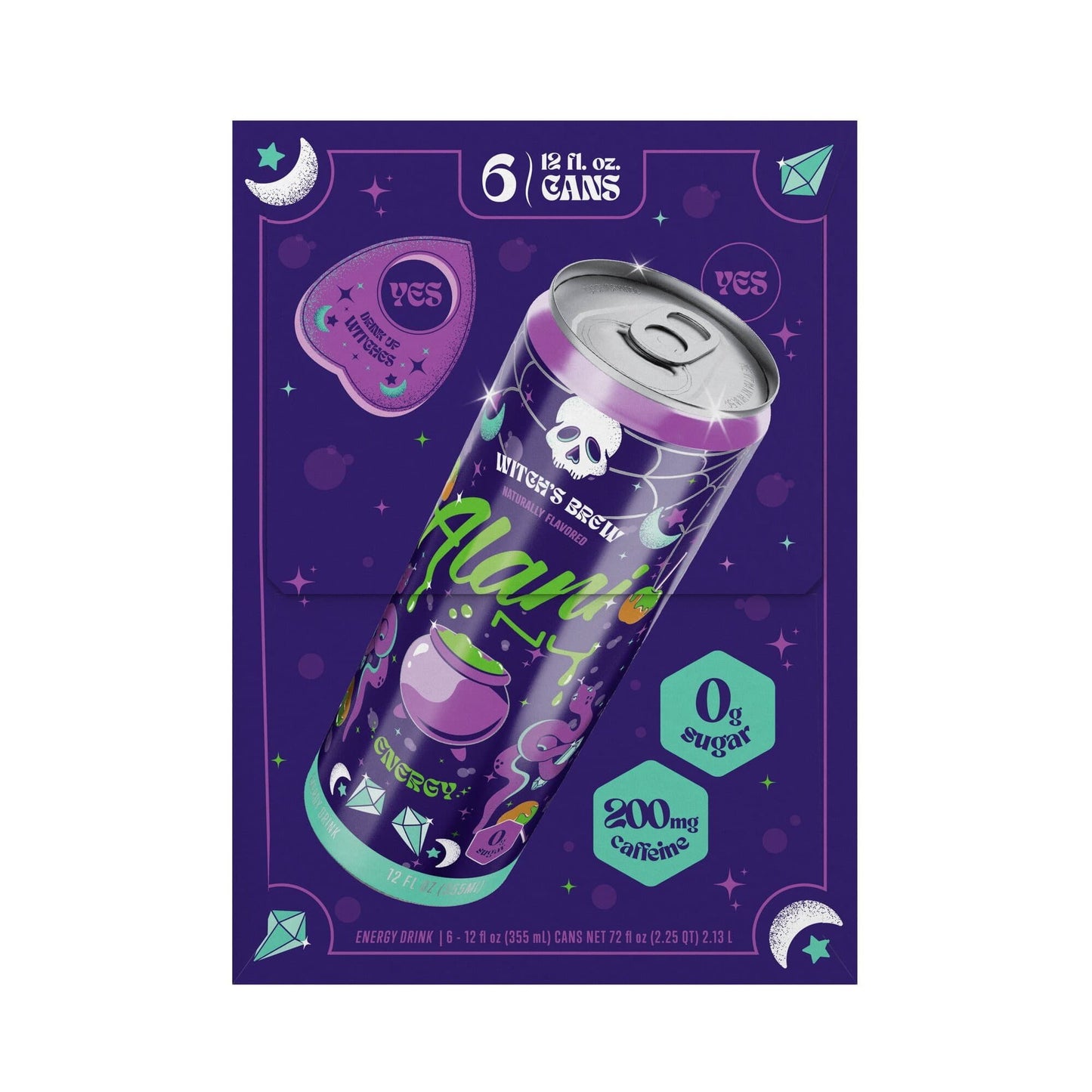 Alani Nu Sugar Free Energy Drink 12 oz 6 Pack (Witches Brew)