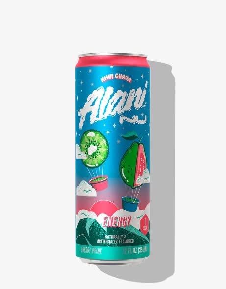 Alani Nu Kiwi Guava Sugar-Free, Energy Drink, Pre workout, 6-12Oz Pack