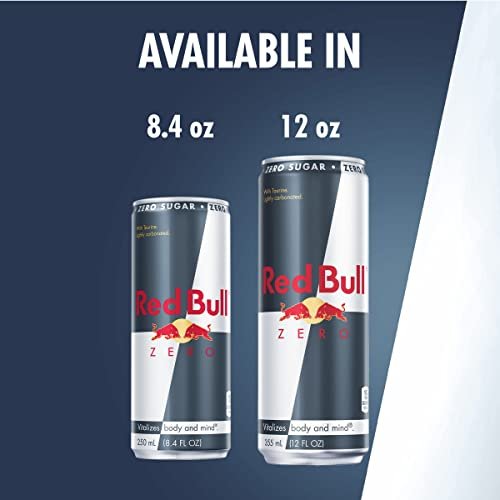 Red Bull Energy Drink, Zero, 8.4 Fl Oz (Pack of 12)