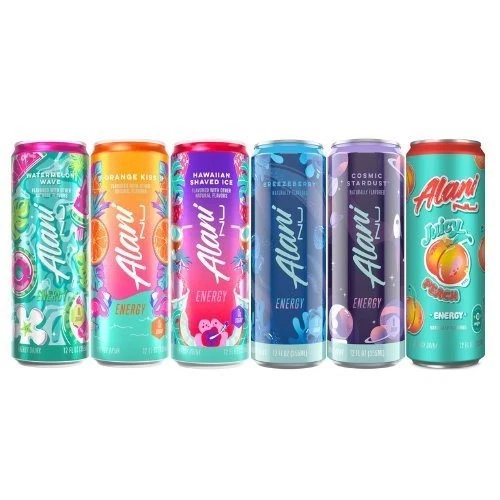 Alani Nu Sugar Free Energy Drinks 12 ounce Cans (6 Flavor Variety Pack, 12 Cans)