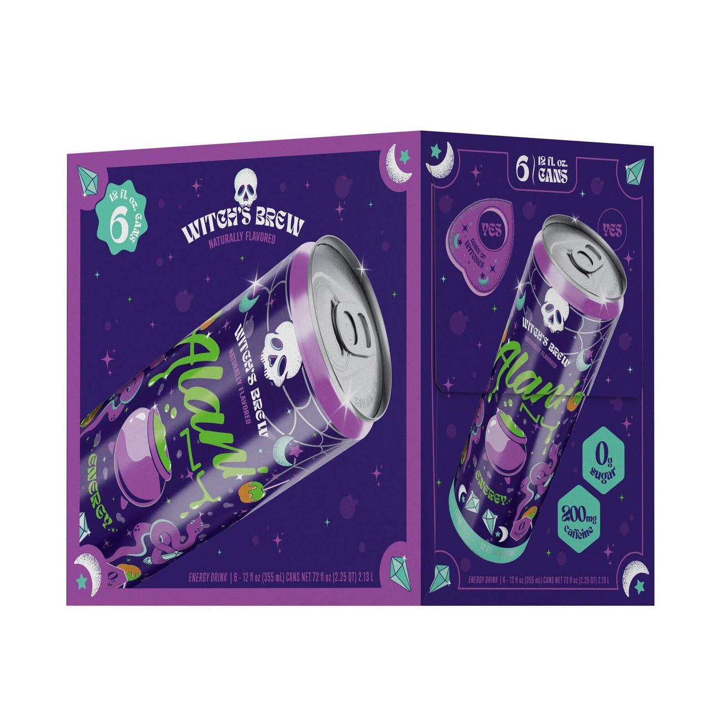 Alani Nu Sugar Free Energy Drink 12 oz 6 Pack (Witches Brew)