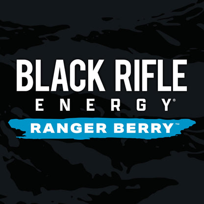 Black Rifle Energy Ranger Berry Zero Sugar Energy Drink, 200mg Caffeine, 16 fl oz can (Pack of 12)