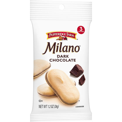 Pepperidge Farm Milano Dark Chocolate Cookies, 1.2 oz. Single-Serve Snack Pack