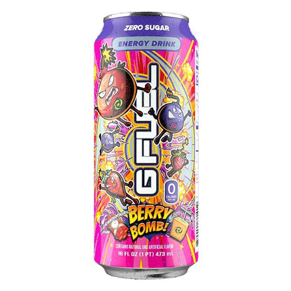 G Fuel Berry Bomb Energy Drink, 16 oz can, 12-pack case