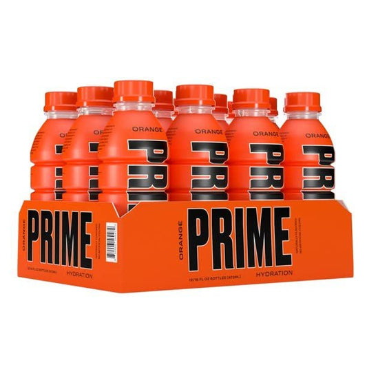 Prime Hydration with BCAA Blend for Muscle Recovery Orange (12 Drinks, 16 Fl Oz. Each)