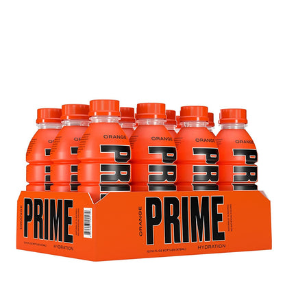 PRIME HYDRATION DRINK By Logan Paul x KSI (Orange), 16 Fl Oz (Pack of 12)