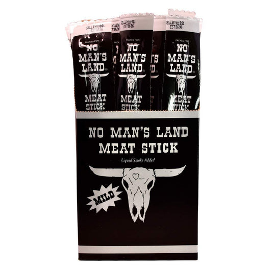 No Man's Land MILD Meat Sticks High Protein Low Calorie Low Carb Premium Meat Snack Carton of 24 1oz Sticks