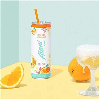 Alani Nu Sugar Free Energy Drinks 12 ounce Cans (Mimosa, 12 Cans)