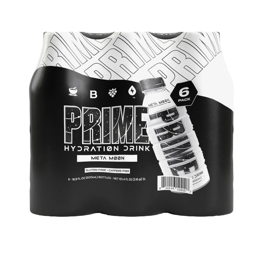 Prime Hydration Drink, Meta Moon, 16.9oz 6-Pack Bottles