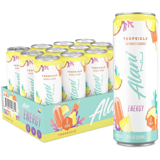 Alani Nu Sugar Free Energy Drinks 12 ounce Cans (Tropisical, 12 Cans)