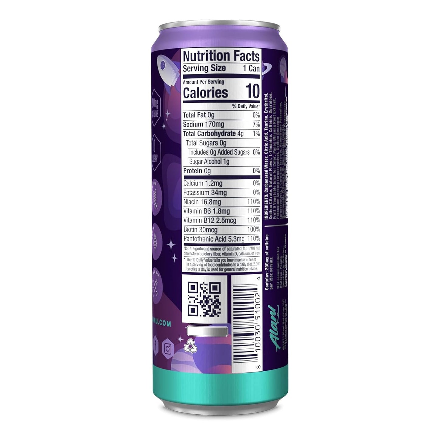 Alani Nu ELECTRIC ENERGY VARIETY Sugar Free, Low Calorie Energy Drinks | 200mg Caffeine | Pre Workout Performance with Antioxidants | Biotin B Vitamins | Zero Sugar | 10 Calories | 12 Fl Oz Cans