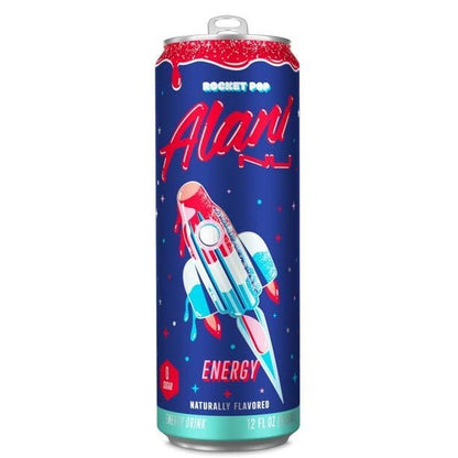 Alani Nu Energy Drinks 6 Cans Sugar Free 200mg of Caffeine B Vitamins 12 Fluid Ounce Cans (Rocket Pop)