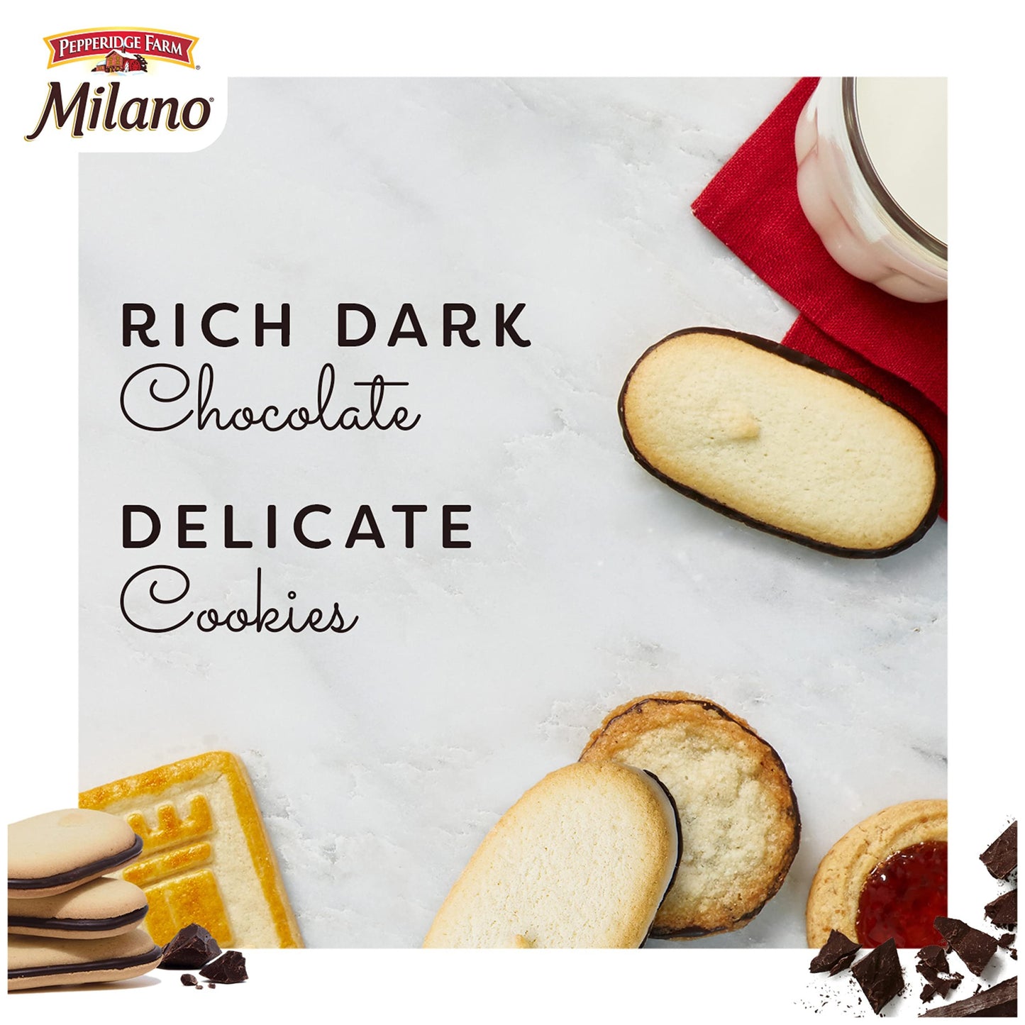 Pepperidge Farm Milano Dark Chocolate Cookies, 1.2 oz. Single-Serve Snack Pack