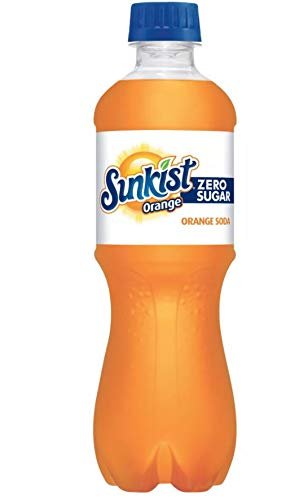 Sunkist Orange Zero (Diet) Soda 20 oz Bottles (Pack of 10, Total of 200 Fl Oz)