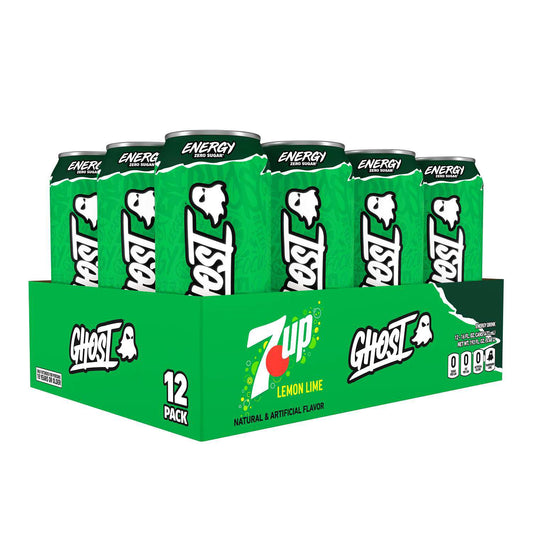 GHOST Energy Drink 7up Lemon Lime 16oz Cans (Pack of 12) **LIMITED EDITION**