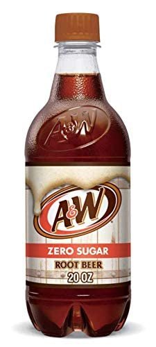 A&W Zero Root Beer, 20 Fl Oz Bottles, (Pack of 10)