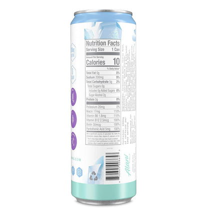 Alani Nu Sugar-Free Energy Drink, Pre-Workout Performance, Arctic White, 12 oz Cans (Pack of 12)