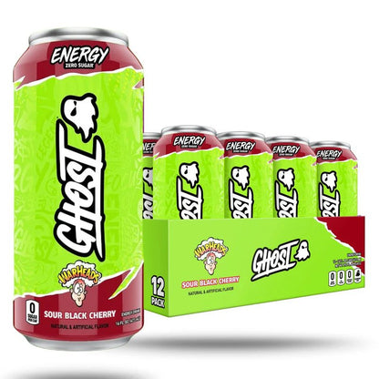 GHOST Energy Drink Limited Edition Sour Black Cherry (12 Drinks, 16 Fl Oz. Each)