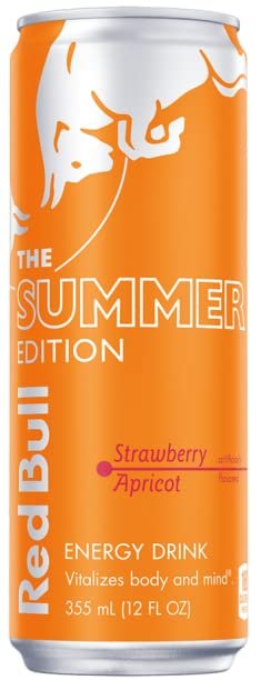 New Red Bull Editions Sampler Pack: Red, Yellow, Blue, Original, Peach, Dragonfruit, Coconut Berry and Summer Peach Apricot 12fl.oz. (Pack of 16)