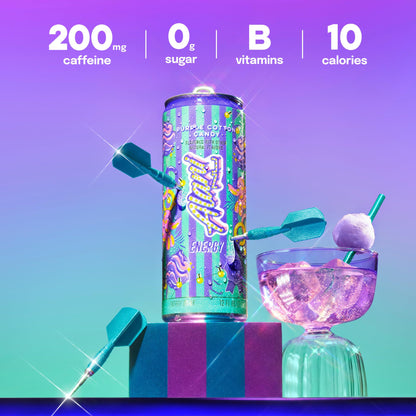 Alani Nu Purple Cotton Candy Sugar Free Energy Drink (Pack of 12)