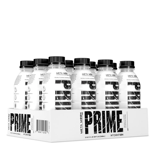 Prime Hydration with BCAA Blend for Muscle Recovery Meta Moon (12 Drinks, 16 fl oz. Each)